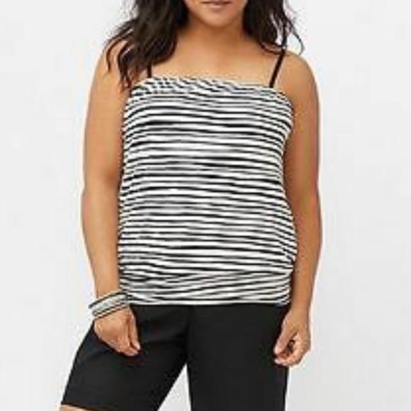 Lane Bryant Wave Stripe Tube Top - Picture 1 of 6